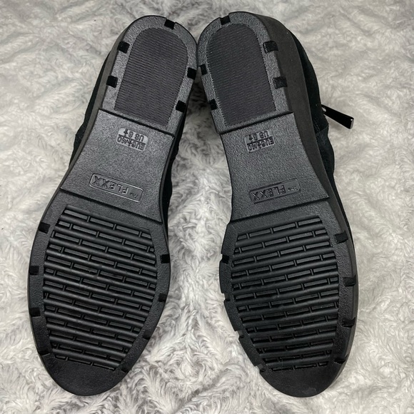 The FLEXX Slingshot Leather Wedge Booties in Black Graffio - Picture 4 of 8